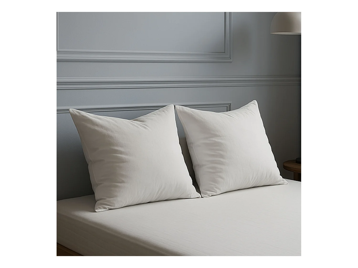 Lot de 2 oreillers grand confort 60x60