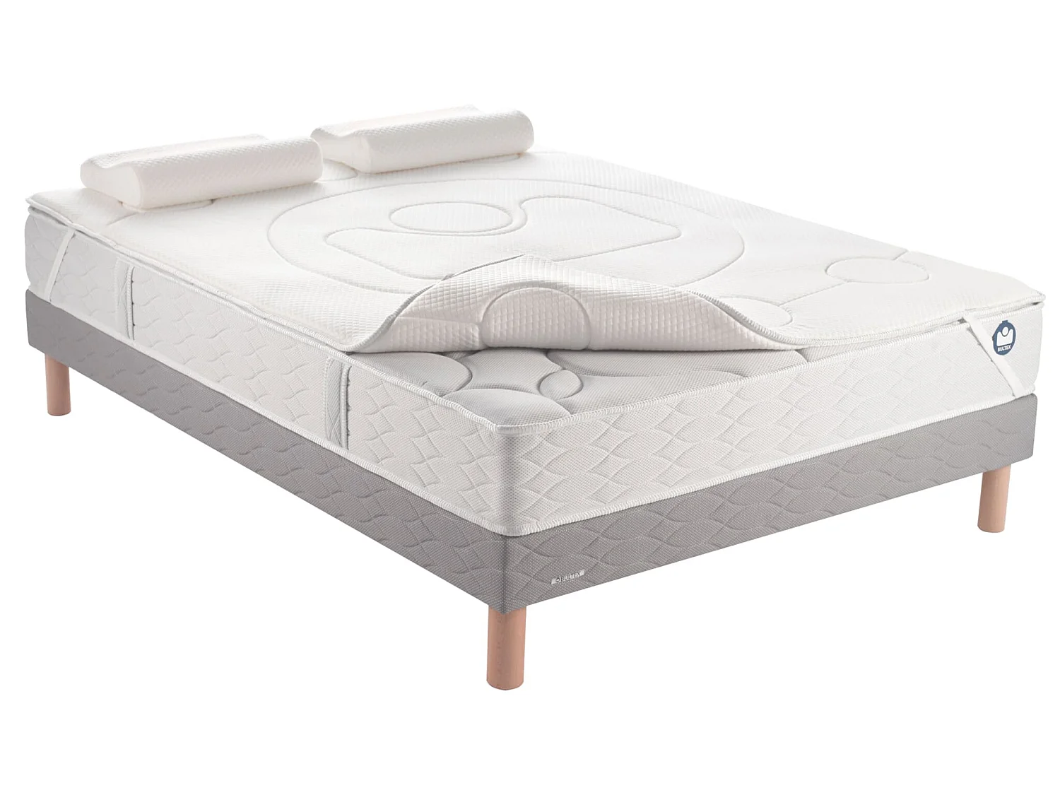 Pack surmatelas mémoire de forme 140x190 et oreillers ergonomiques Bultex