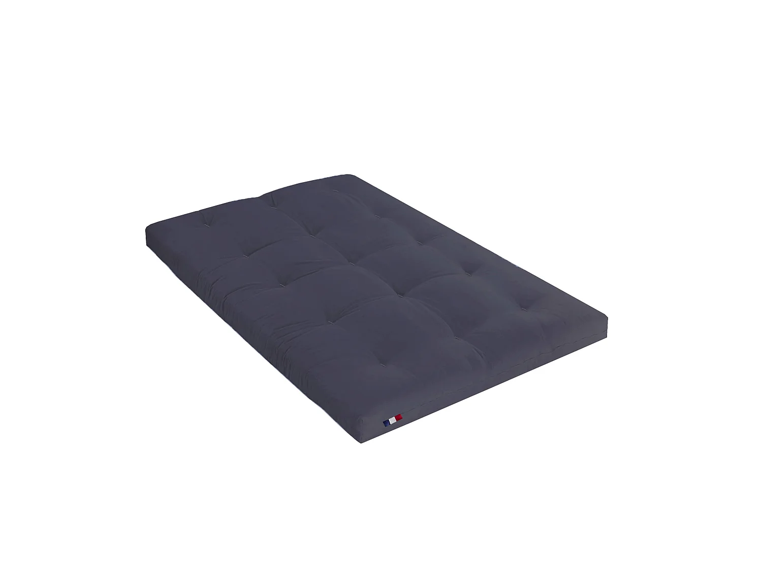 Matelas futon anthracite coeur en latex 140x200