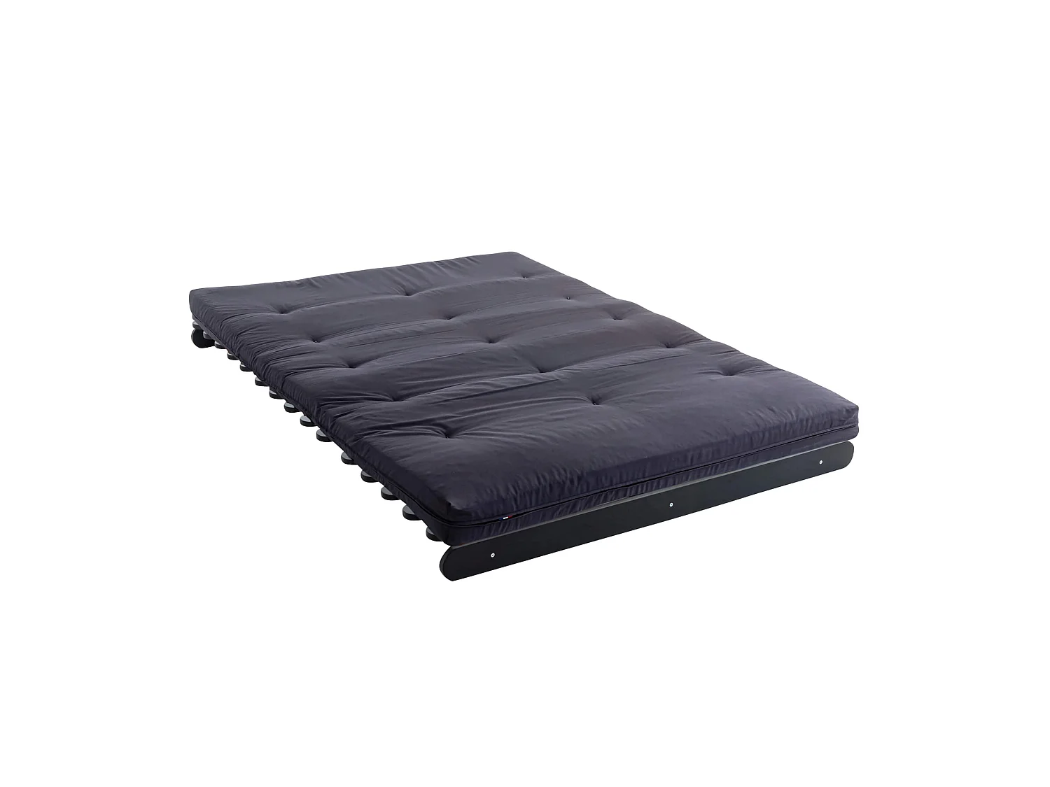 Matelas futon anthracite coeur en latex 140x200