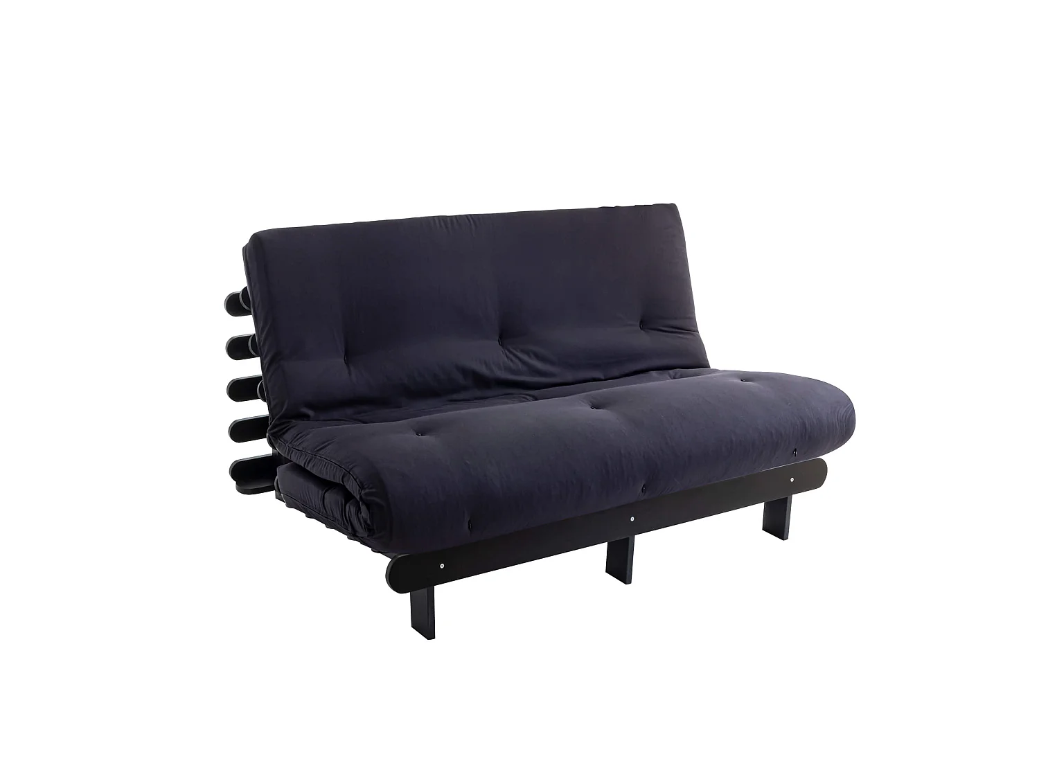 Matelas futon anthracite coeur en latex 140x200