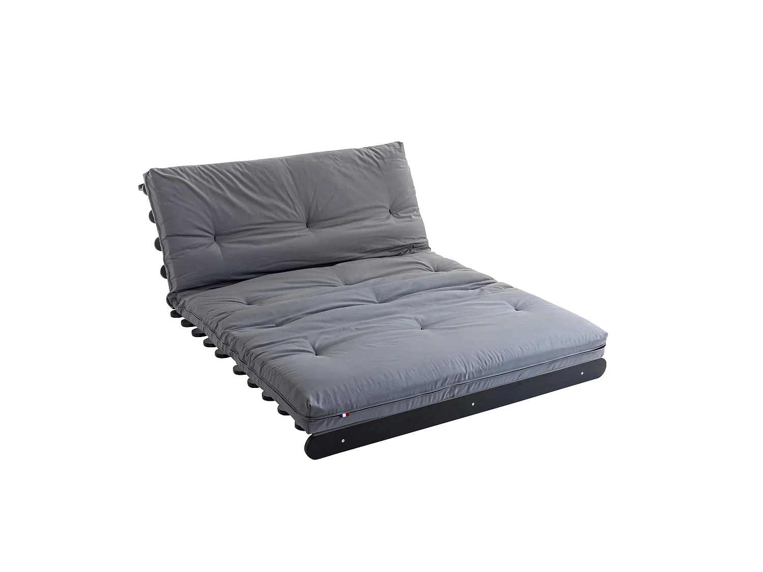Matelas futon gris clair coeur en latex 140x200