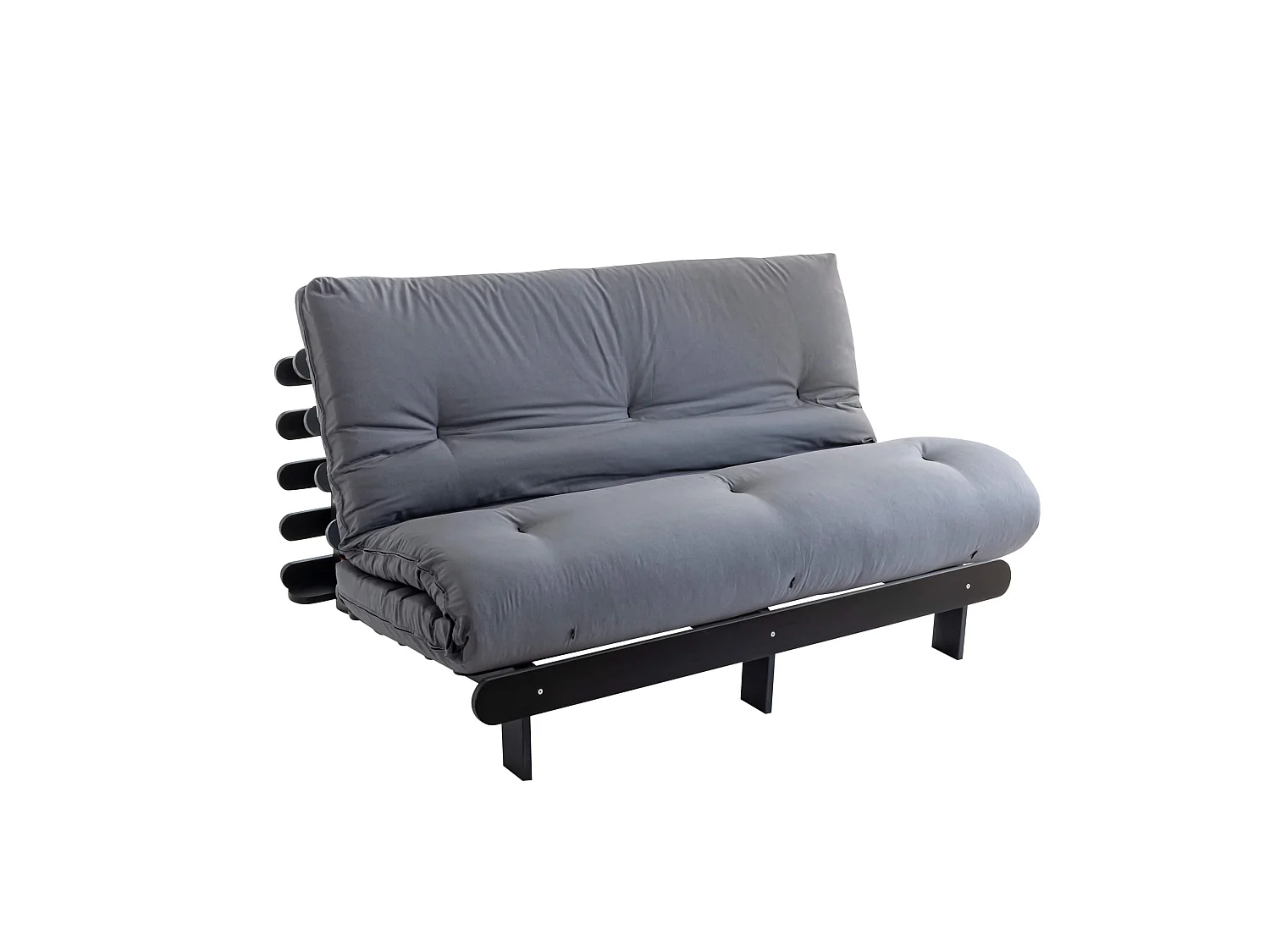 Matelas futon gris clair coeur en latex 140x200