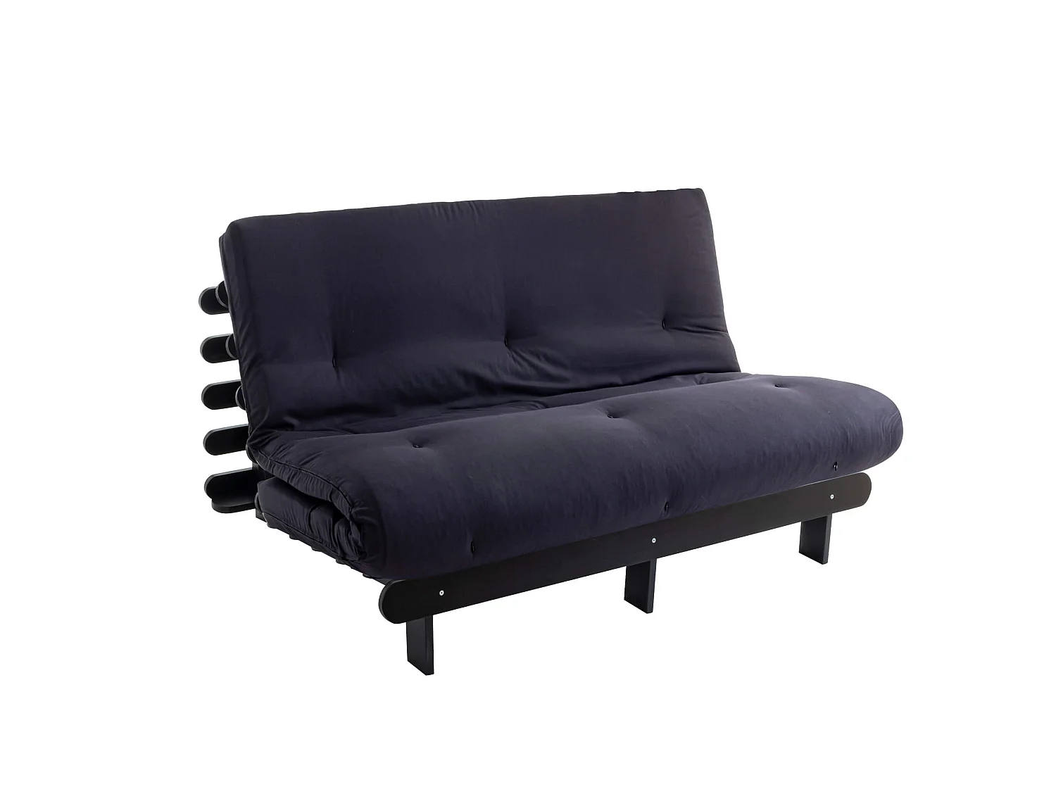 Matelas futon anthracite coeur en latex 140x190