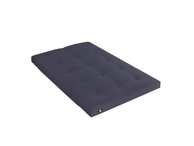 Matelas futon anthracite coeur en latex 160x200