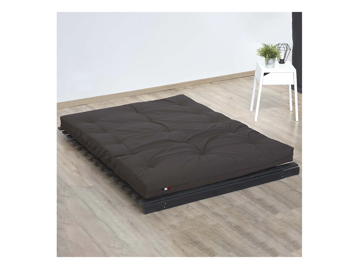 Matelas futon chocolat coeur en latex 140x200