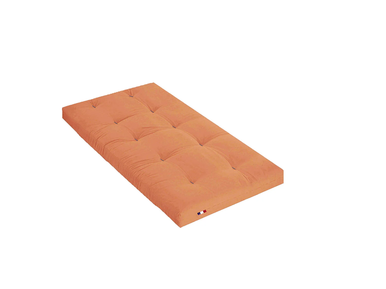 Matelas futon orange goyave coeur en latex 90x190