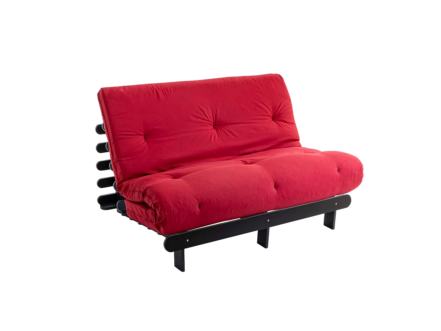 Matelas futon rouge coeur en latex 140x200
