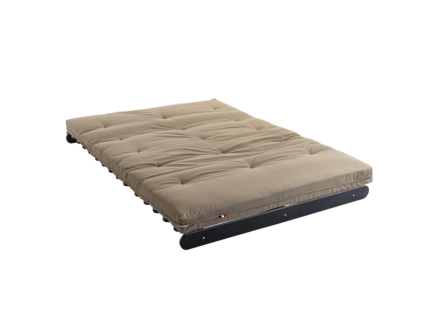 Matelas futon taupe coeur en latex 90x200