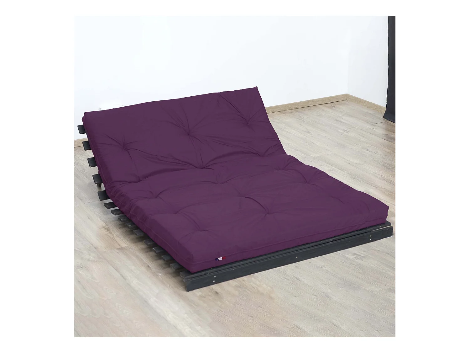 Matelas futon aubergine coeur en latex 140x200