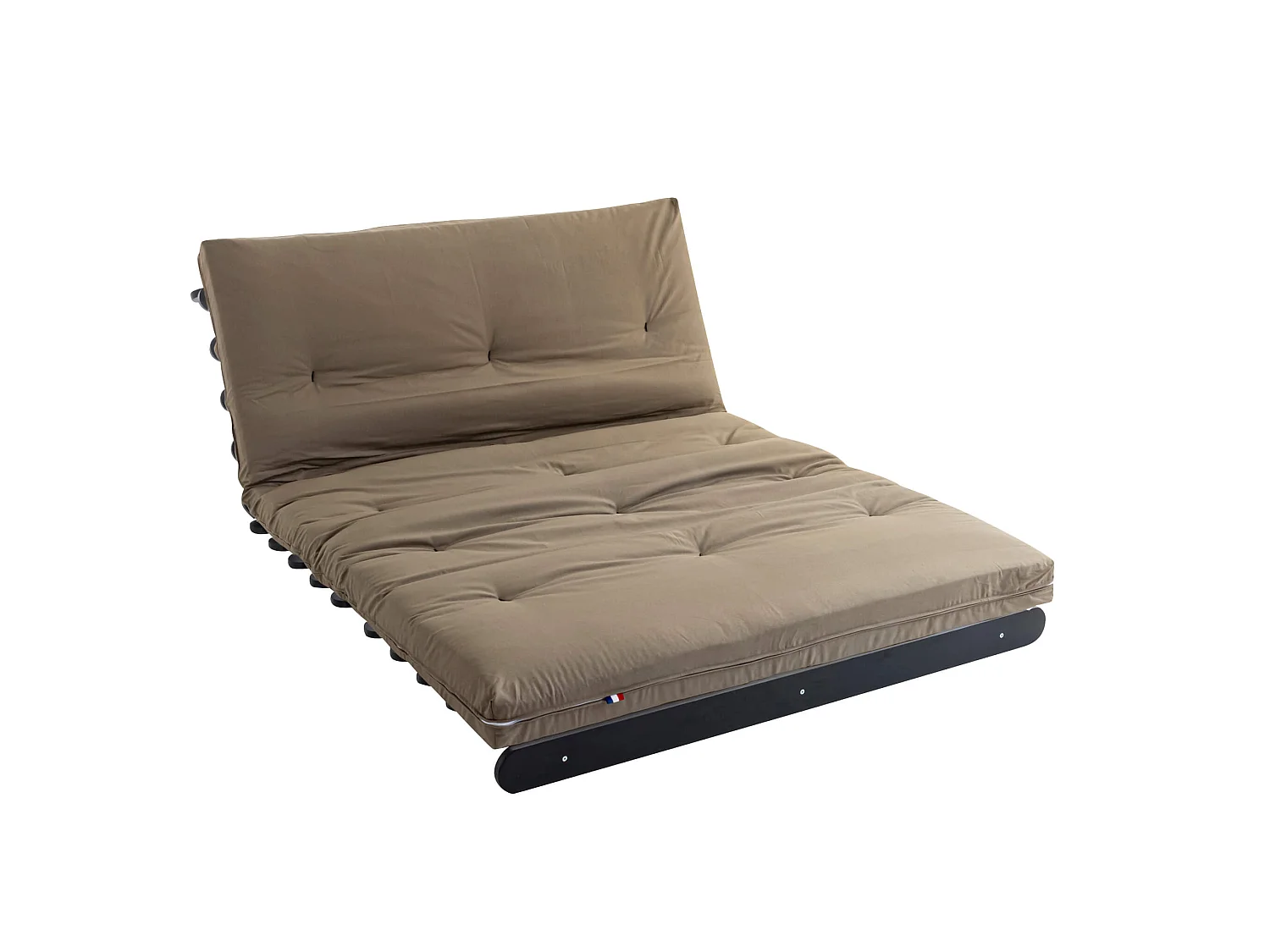 Matelas futon taupe coeur en latex 90x190