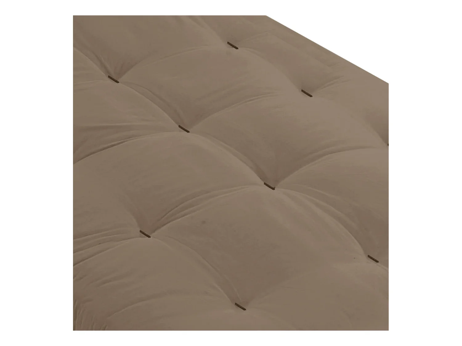 Matelas futon taupe coeur en latex 140x200