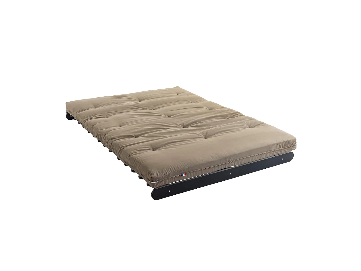 Matelas futon taupe coeur en latex 140x200