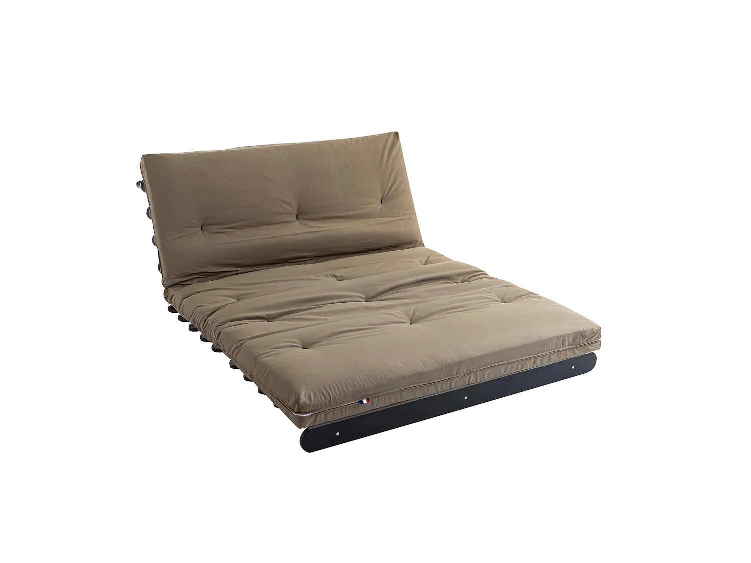 Matelas futon taupe coeur en latex 140x200
