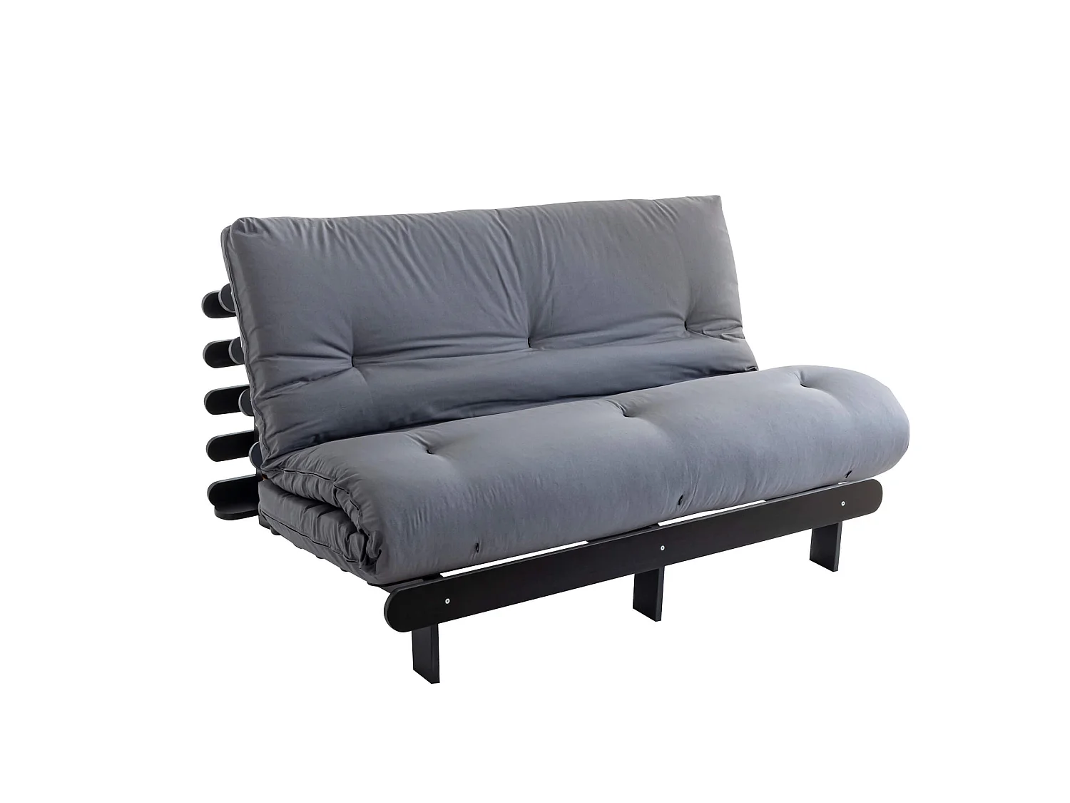 Matelas futon gris clair coeur en latex 140x190