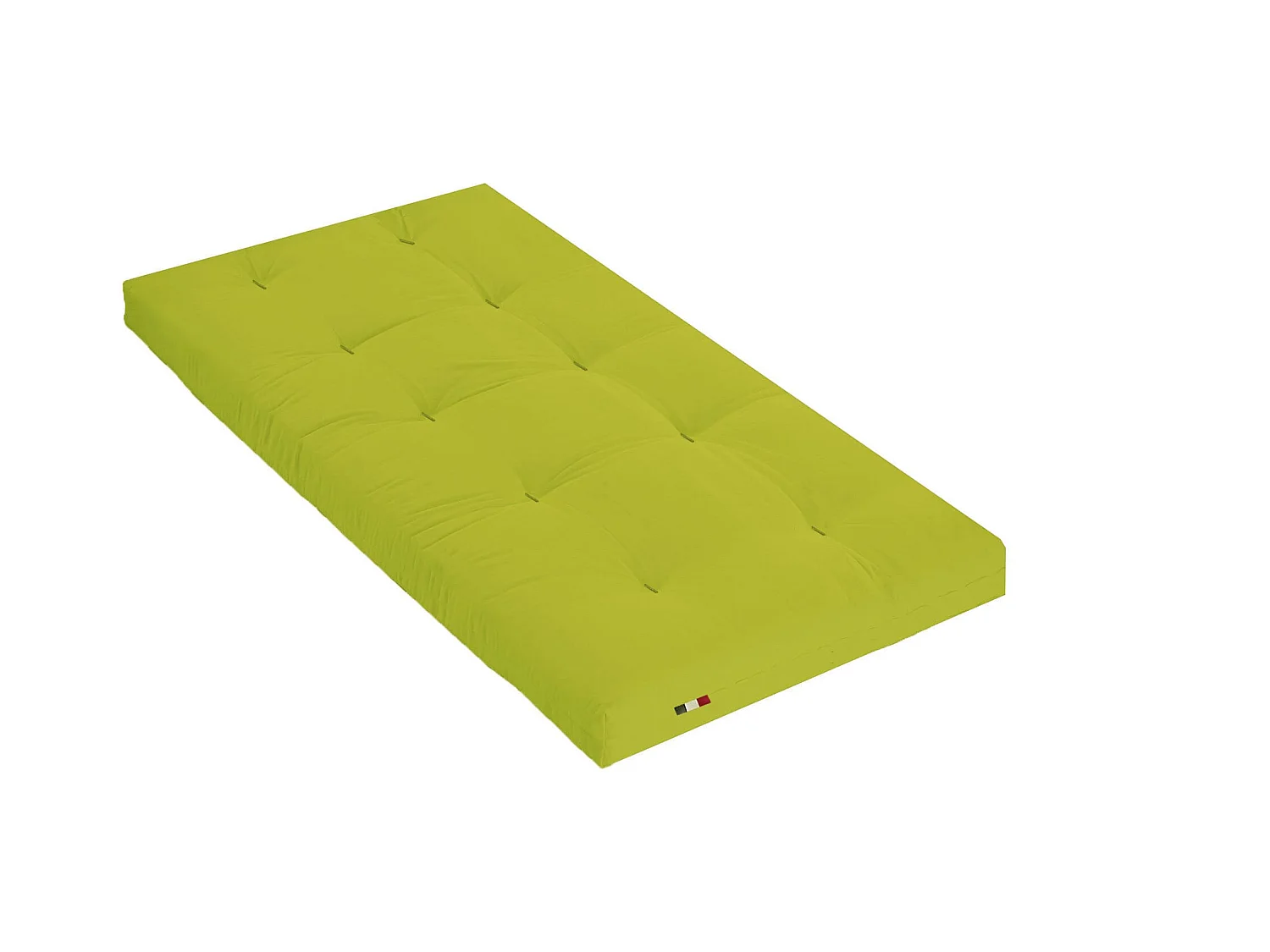 Matelas futon vert pistache coeur en latex 90x190