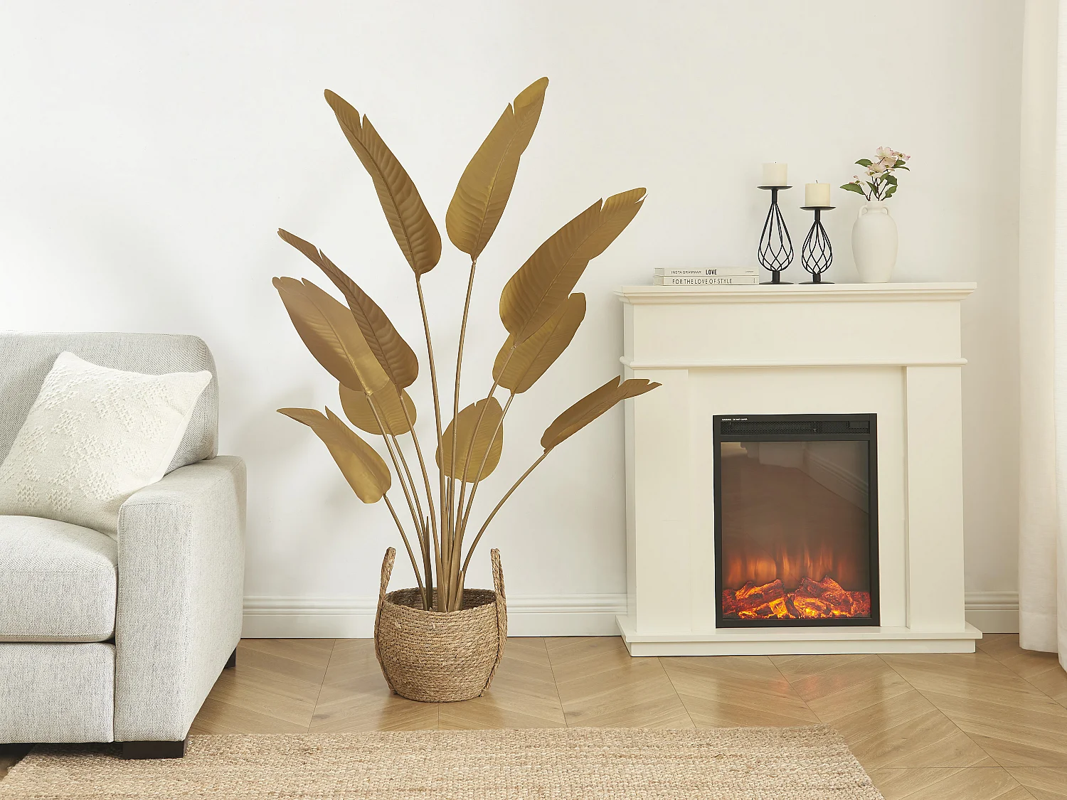 Artificiële bananenboom met pot - H160 cm - Goudkleurig - NENDAZ