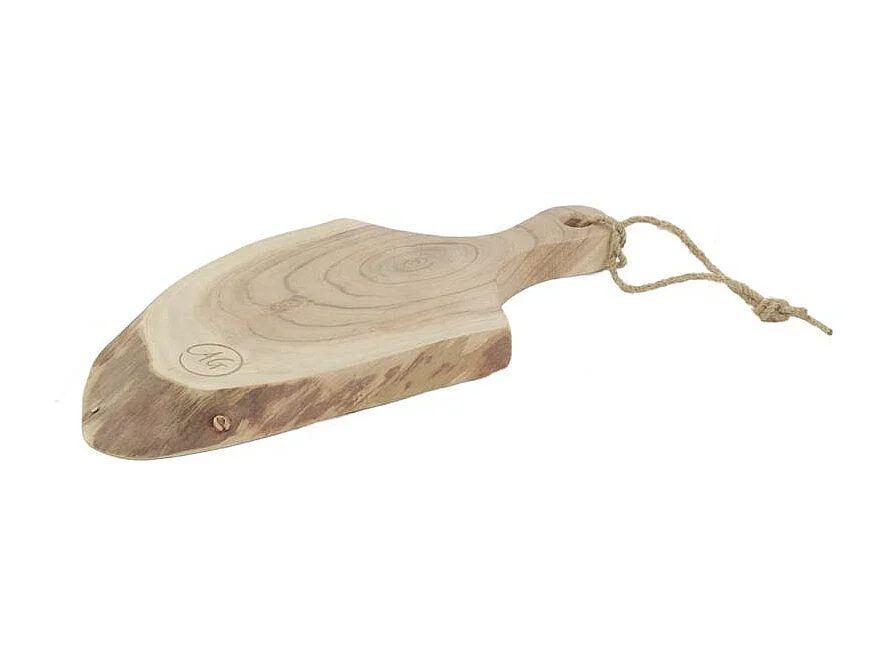 Planche à découper en acacia et écorce L 40 cm