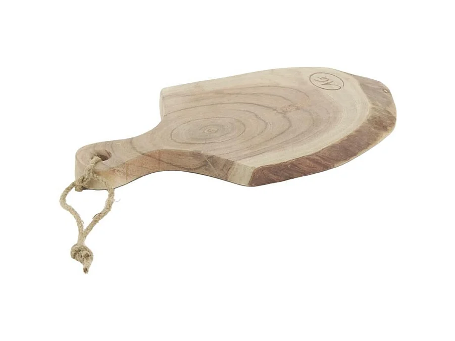 Planche à découper en acacia et écorce L 40 cm