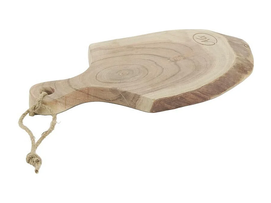 Planche à découper en acacia et écorce L 40 cm