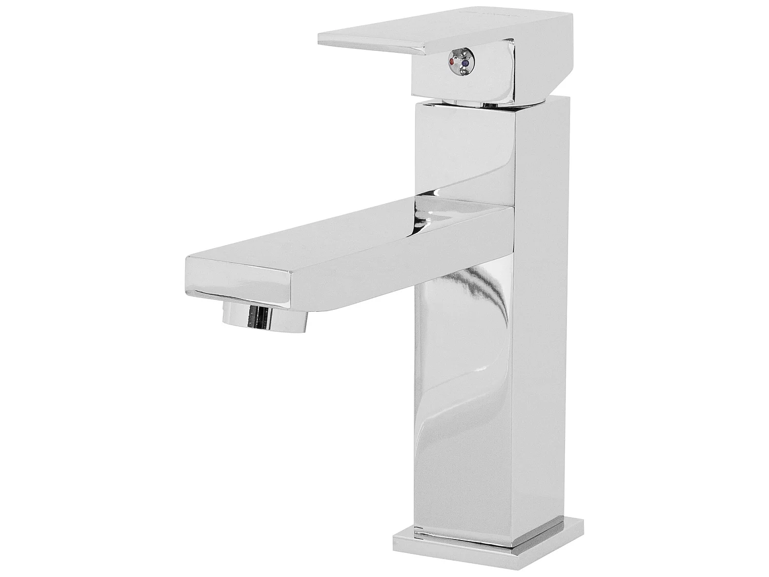 Rubinetto del lavabo quadrato in ottone miscelatore cromato per cucina lavello