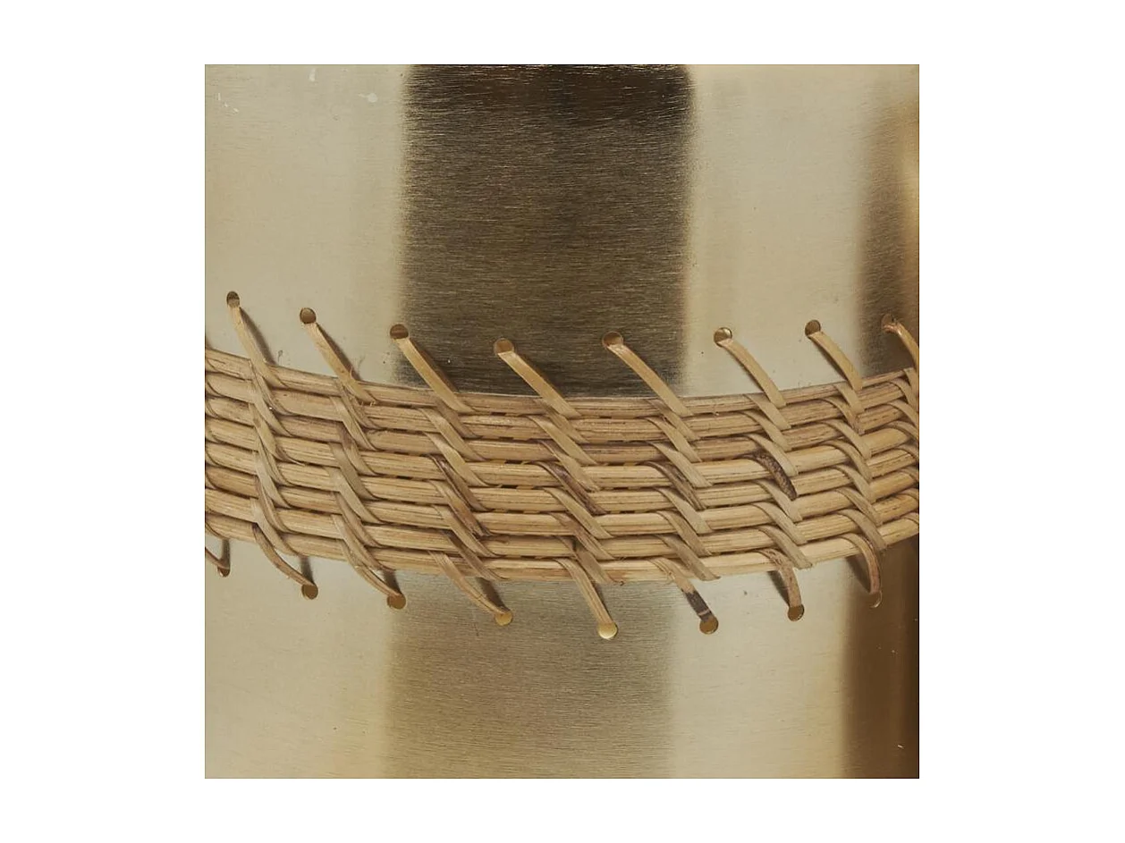 Cache-pot en métal doré et rotin(lot de 2) Cache-pots