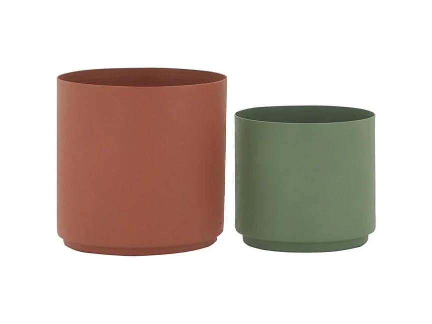 Cache-pots en métal assortis (lot de 2)