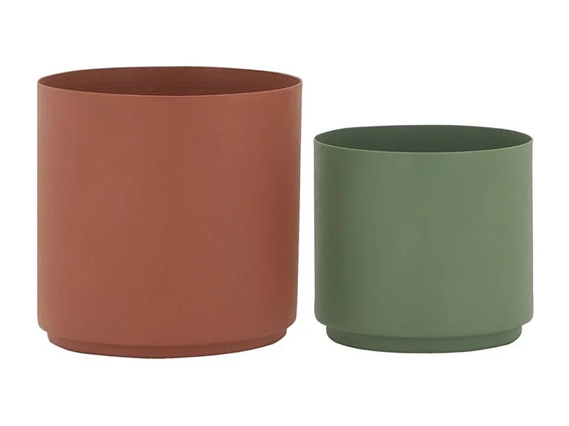 Cache-pots en métal assortis (lot de 2)