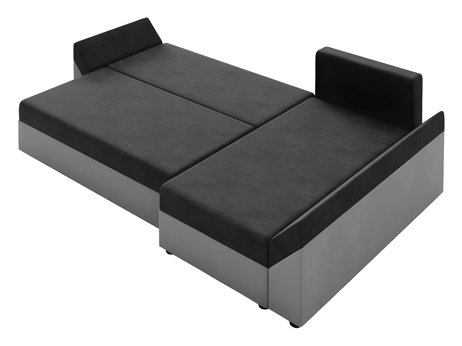 Canapé d'angle convertible DANY en velours côtelé gris