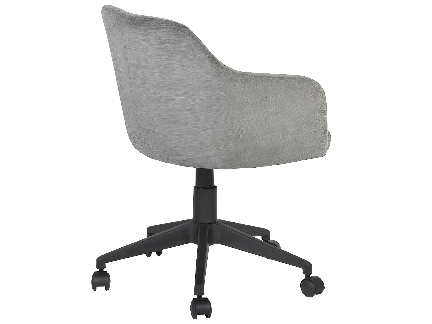Chaise de bureau pivotant H79-89cm style industriel en tissu