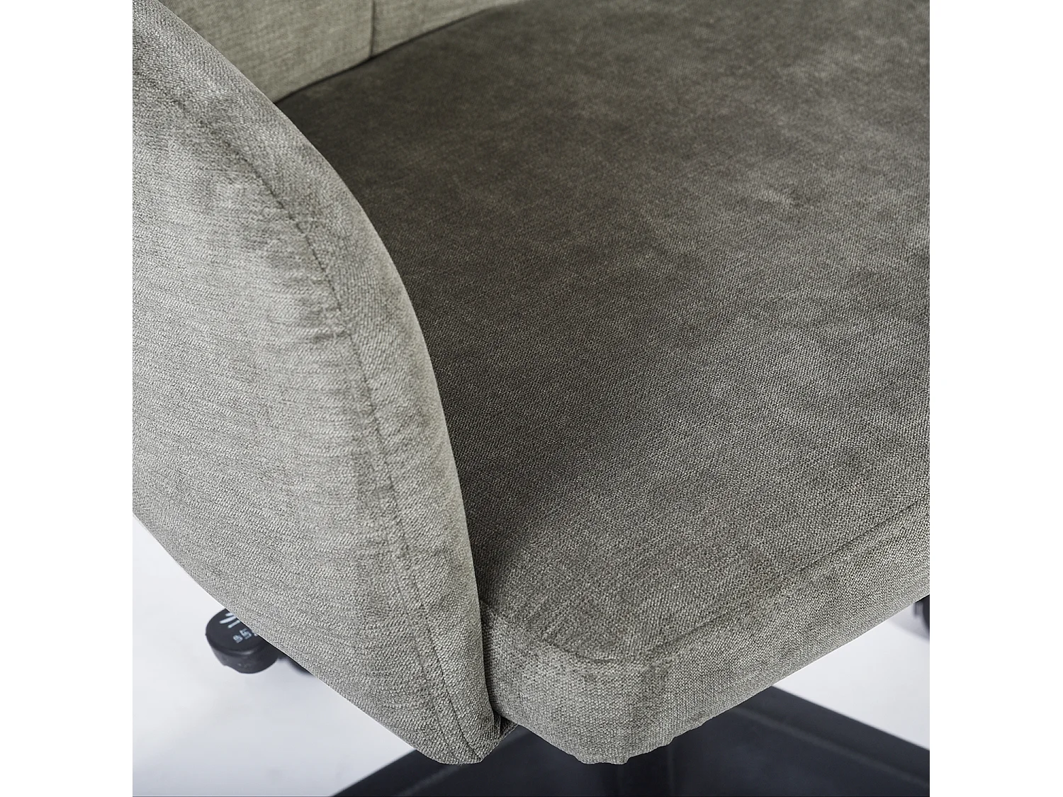 Chaise de bureau pivotant H79-89cm style industriel en tissu