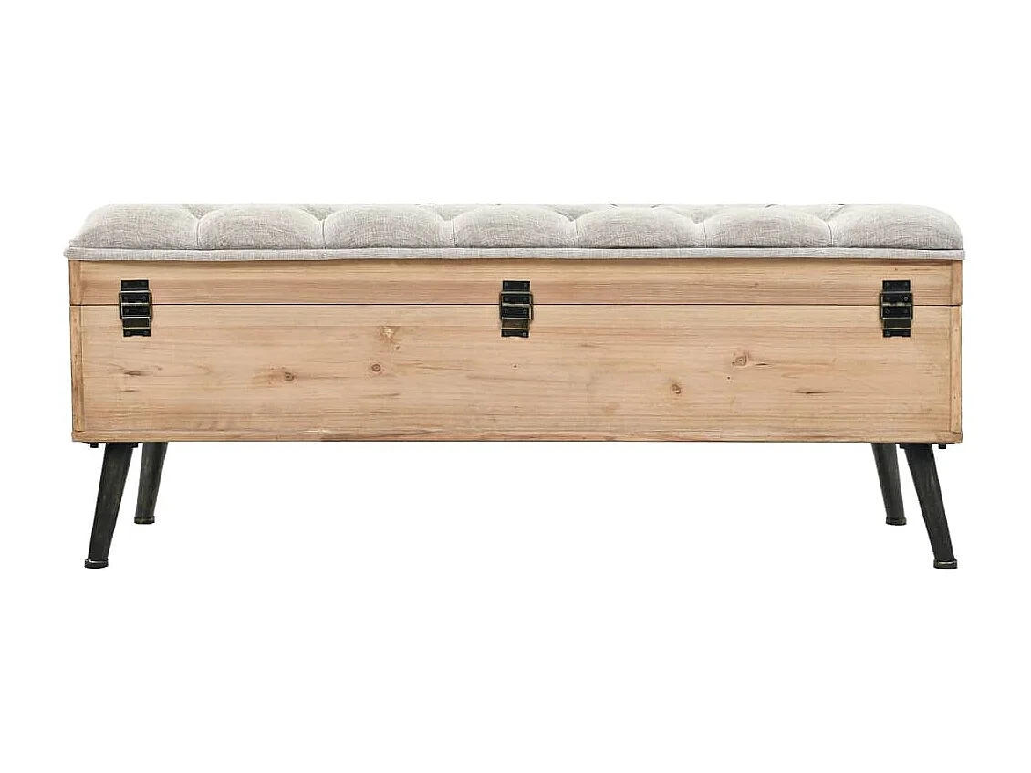 Opbergbank 110 cm massief vurenhout