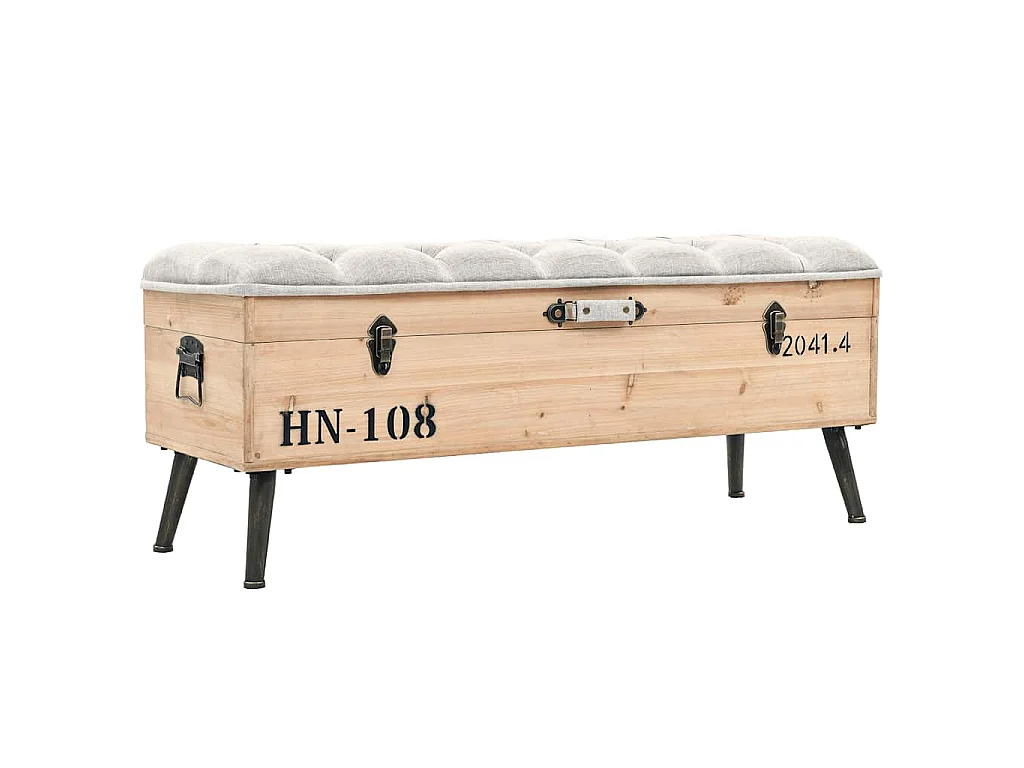 Banc de rangement 110 cm Bois de sapin massif