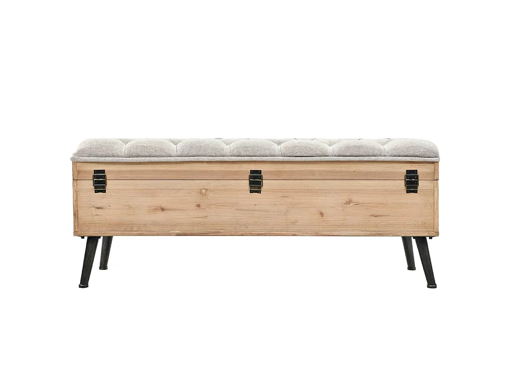 Banc de rangement 110 cm Bois de sapin massif
