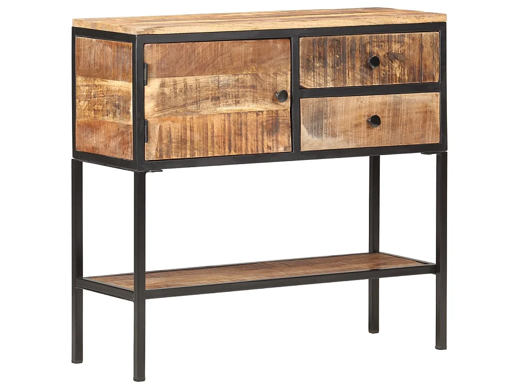 Buffet 85x30x80 cm Bois de manguier brut