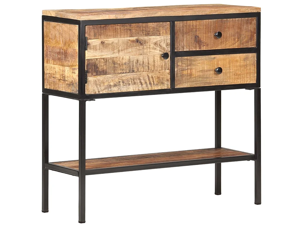 Buffet 85x30x80 cm Bois de manguier brut
