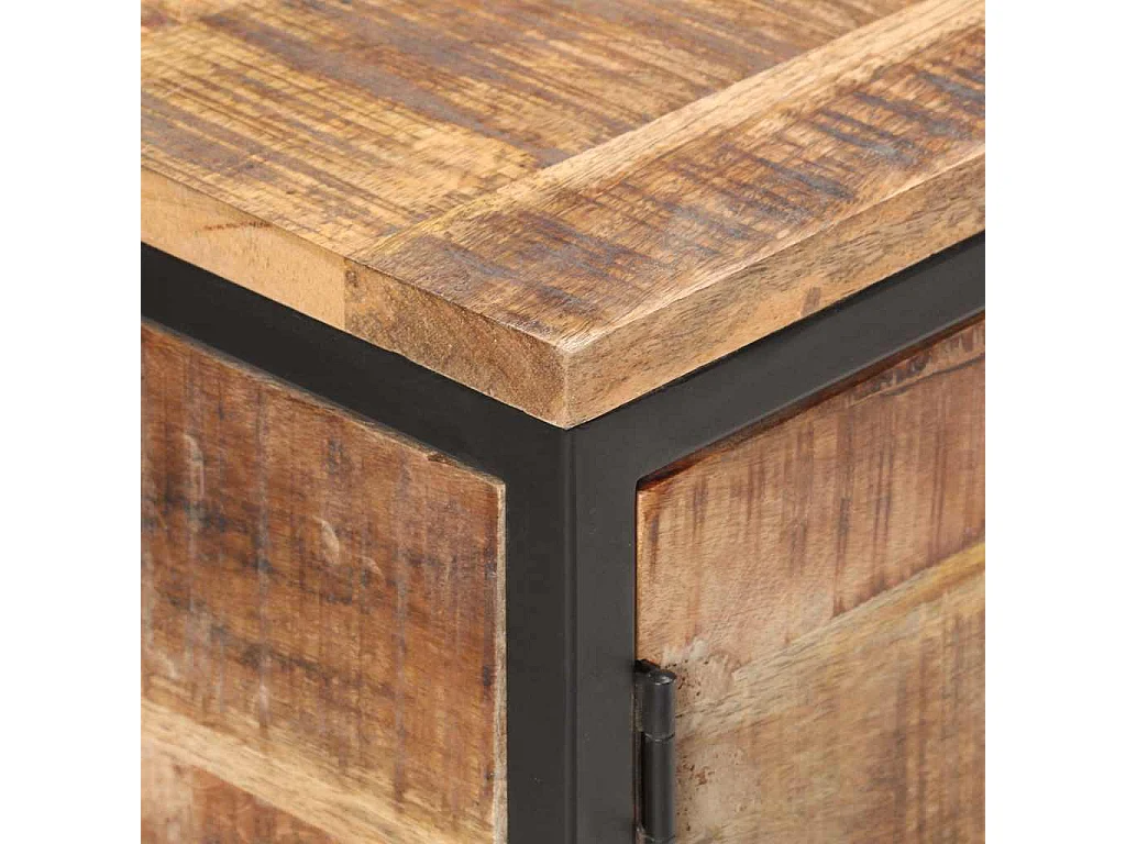 Credenza 85x30x80 cm in Legno Massello di Mango Grezzo