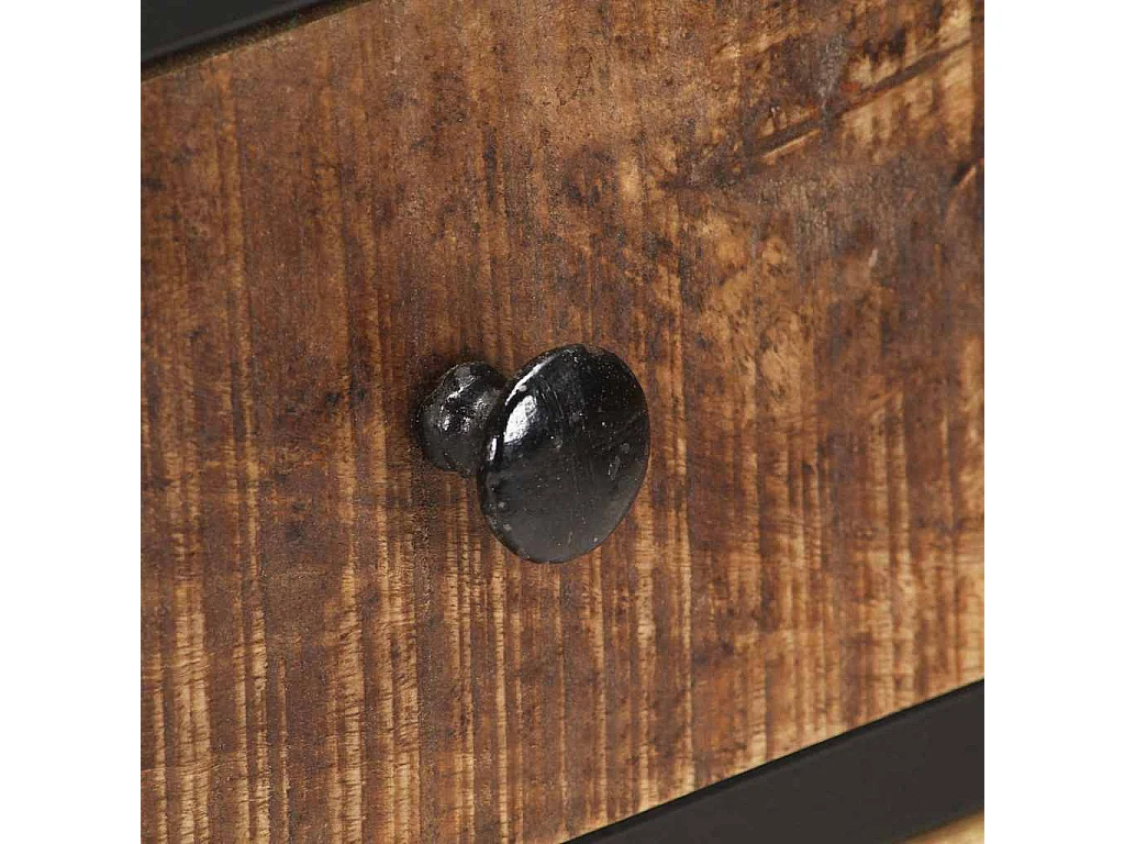 Credenza 85x30x80 cm in Legno Massello di Mango Grezzo