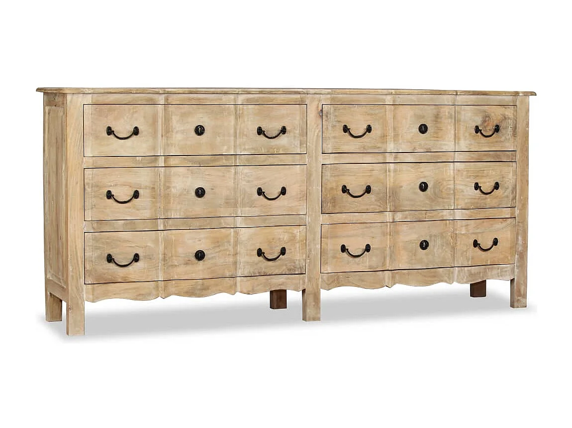 Buffet Bois de manguier solide 200x40x90 cm
