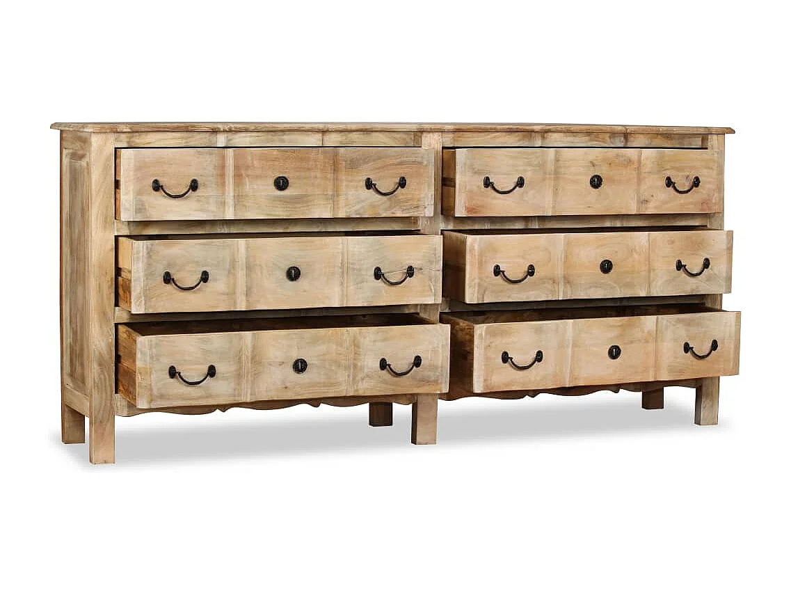 Buffet Bois de manguier solide 200x40x90 cm