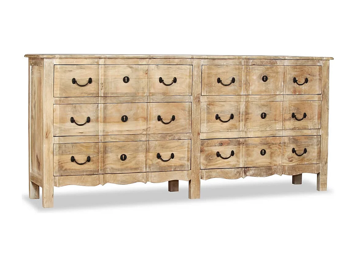 Buffet Bois de manguier solide 200x40x90 cm