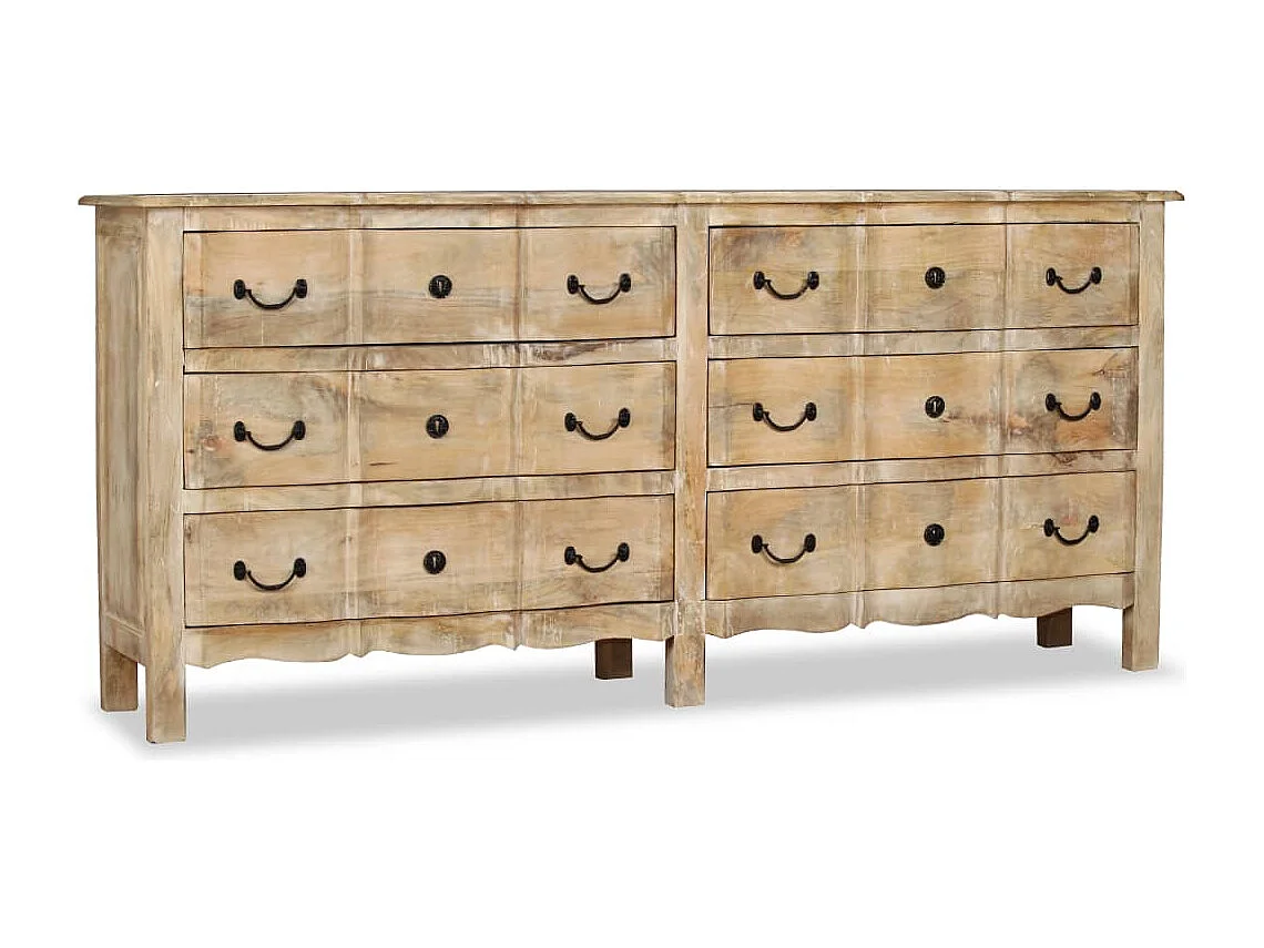 Buffet Bois de manguier solide 200x40x90 cm