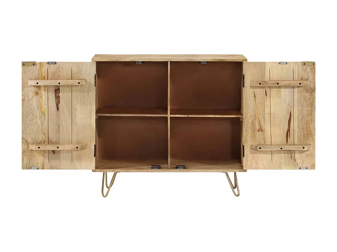 Buffet 80x30x75 cm Bois de manguier solide
