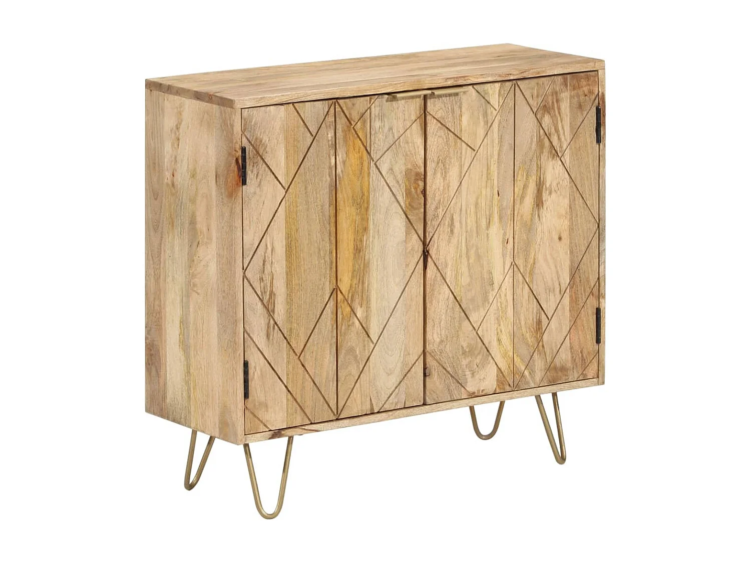 Buffet 80x30x75 cm Bois de manguier solide