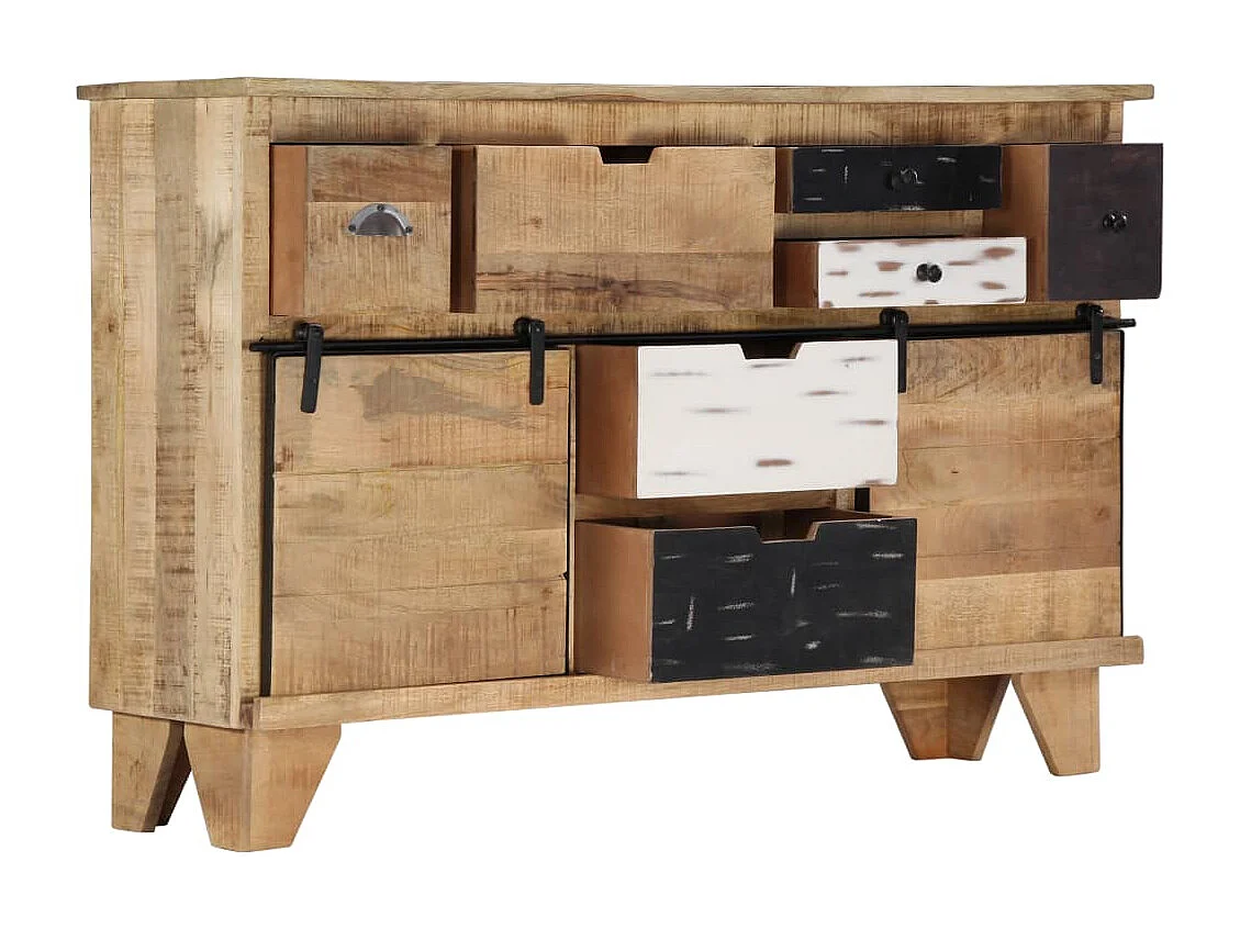 Buffet 140x38x90 cm Bois de manguier massif