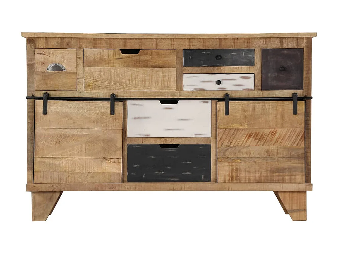 Aparador de madera maciza de mango 140x38x90 cm