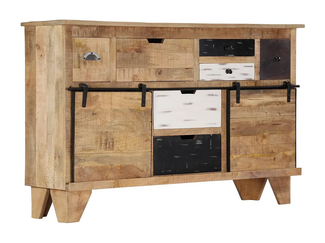 Aparador de madera maciza de mango 140x38x90 cm