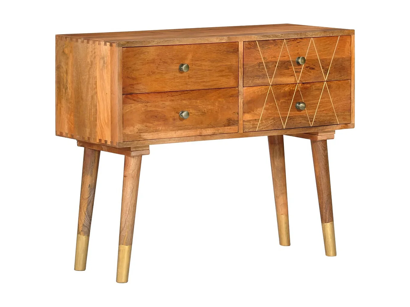 Credenza 85x40x70 cm in Legno Massello di Mango