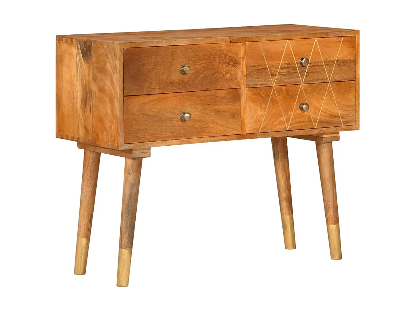 Credenza 85x40x70 cm in Legno Massello di Mango