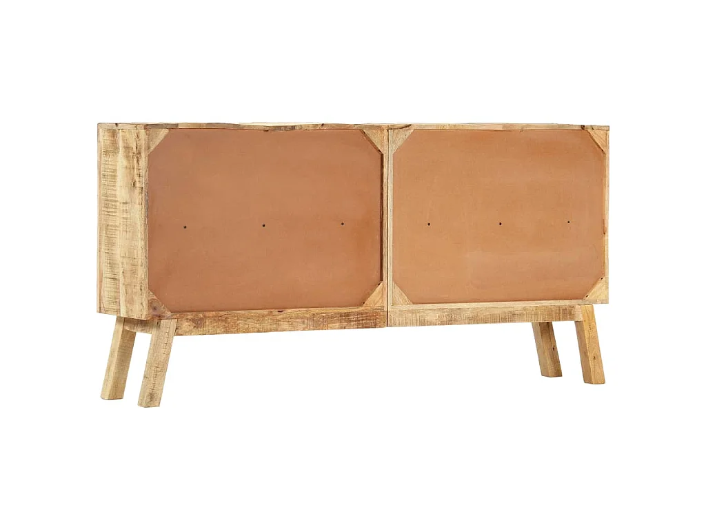 Dressoir 160x30x80 cm massief ruw mangohout bruin en zwart